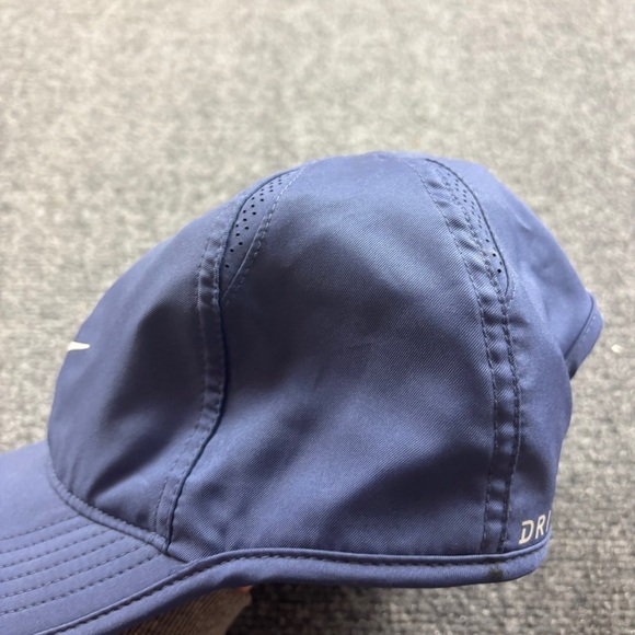 NIKE Featherlight Dri-Fit Blue Hat with Adjustable Velcro Strap One Size - Picture 5 of 11